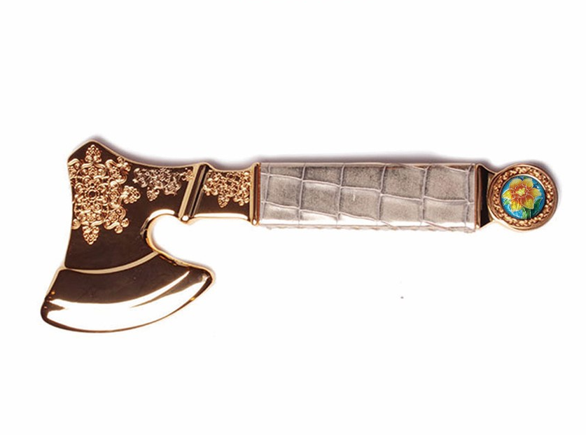 _Cloisonne Gold Ax_ Cloisonn__ Objet